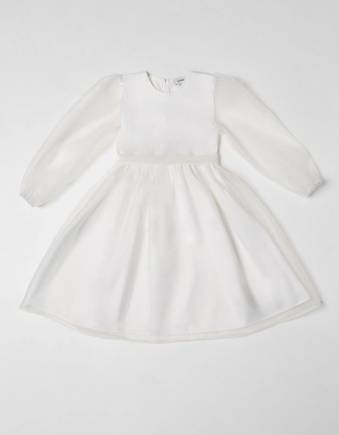 Blouson Sleeve Bow Back Organza Flowergirl Dress, 4 of 3