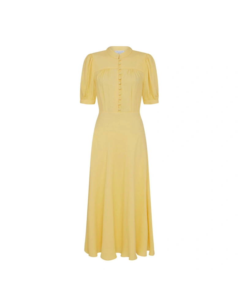 Adele Short Sleeve Midaxi Dress - Yellow