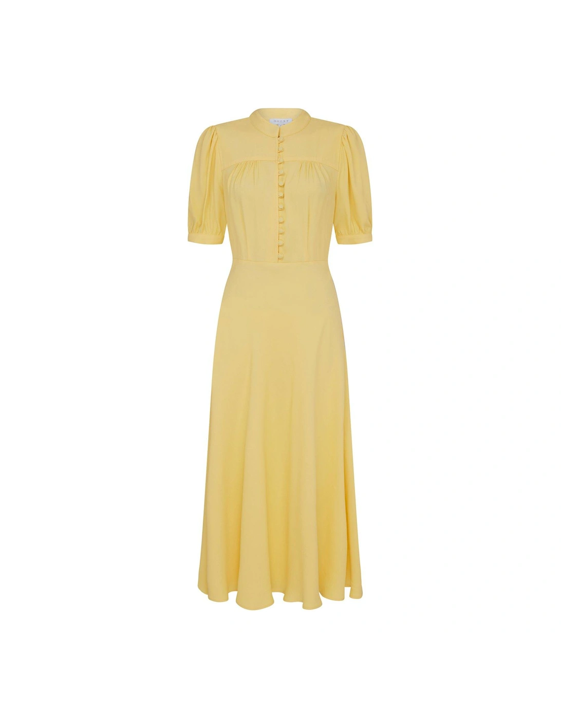 Adele Short Sleeve Midaxi Dress - Yellow