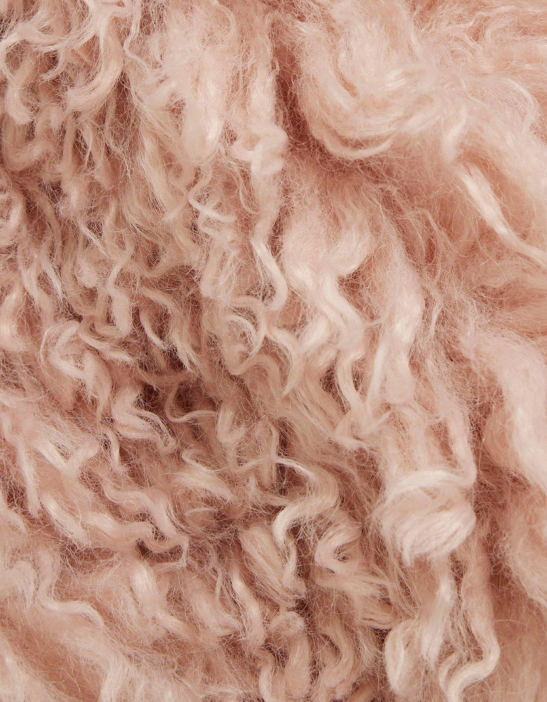 Faux Fur Long Shabby Gilet - Light Pink