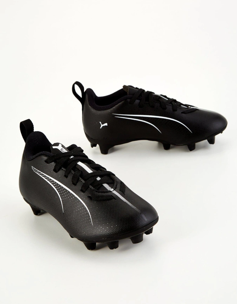 Junior Ultra 5 Play Firm Ground Football Boots - Black