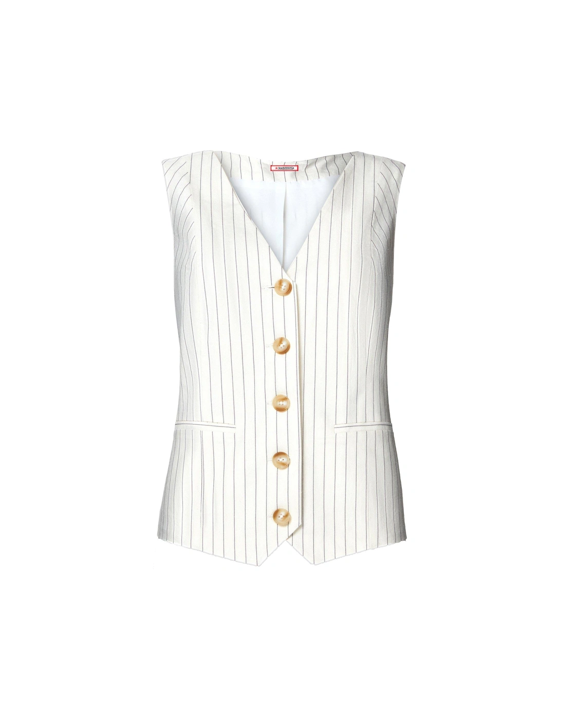 Pinstripe Waistcoat - Cream