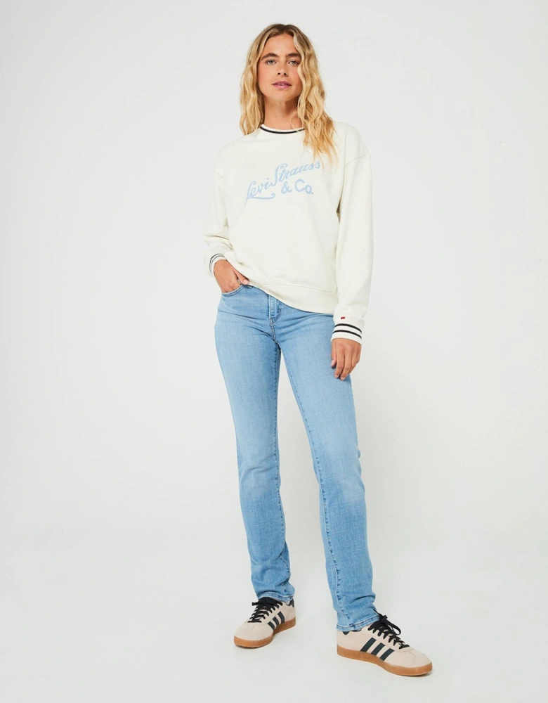 Heritage Sweatshirt - Archival Script Crew Egret - Beige