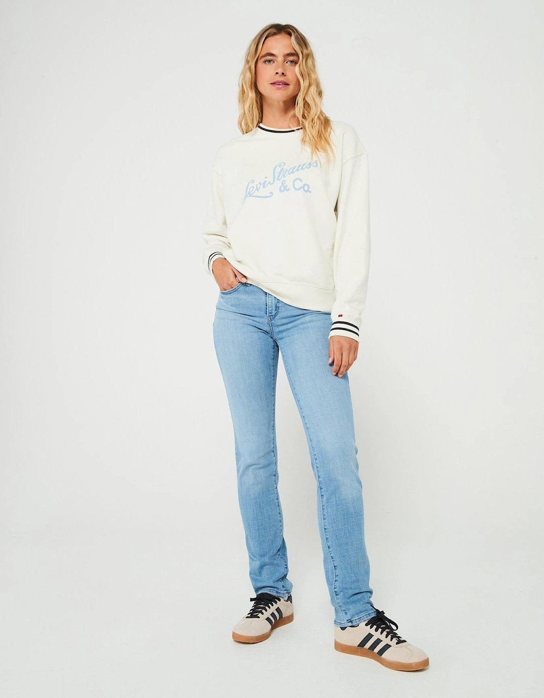 Heritage Sweatshirt - Archival Script Crew Egret - Beige