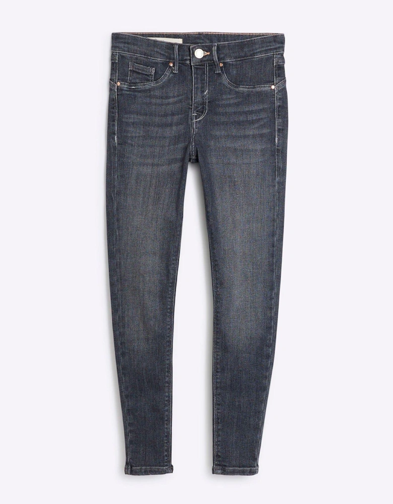 Midi Rise Skinny Sculpt Jean - Dark Grey
