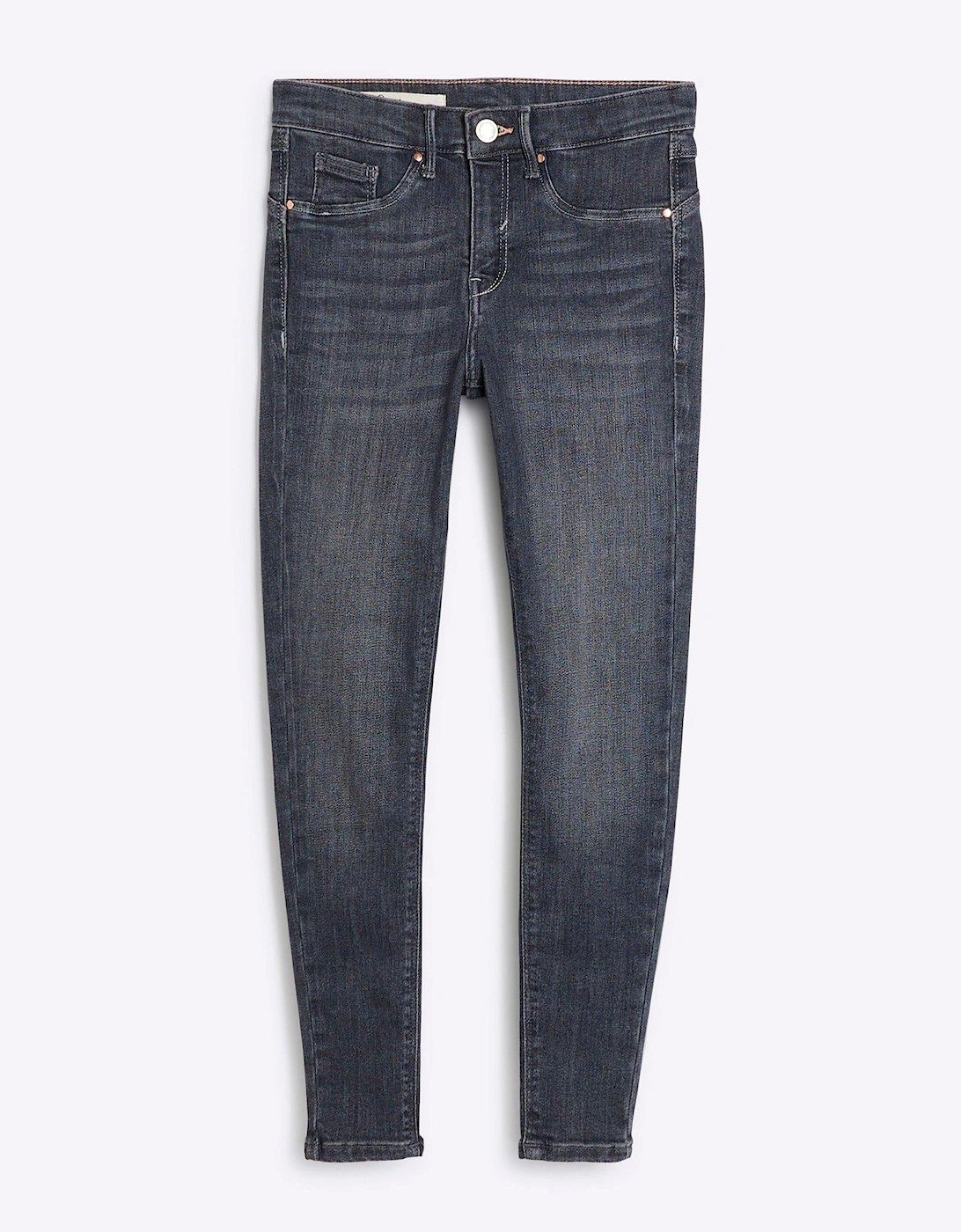 Midi Rise Skinny Sculpt Jean - Dark Grey