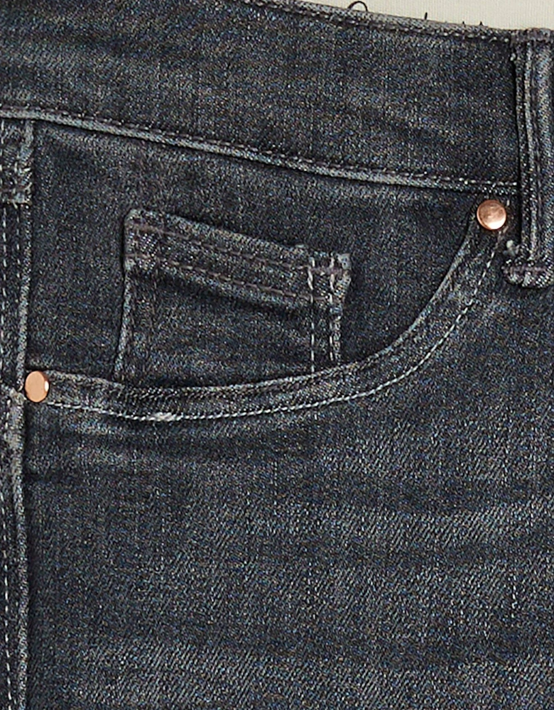 Midi Rise Skinny Sculpt Jean - Dark Grey
