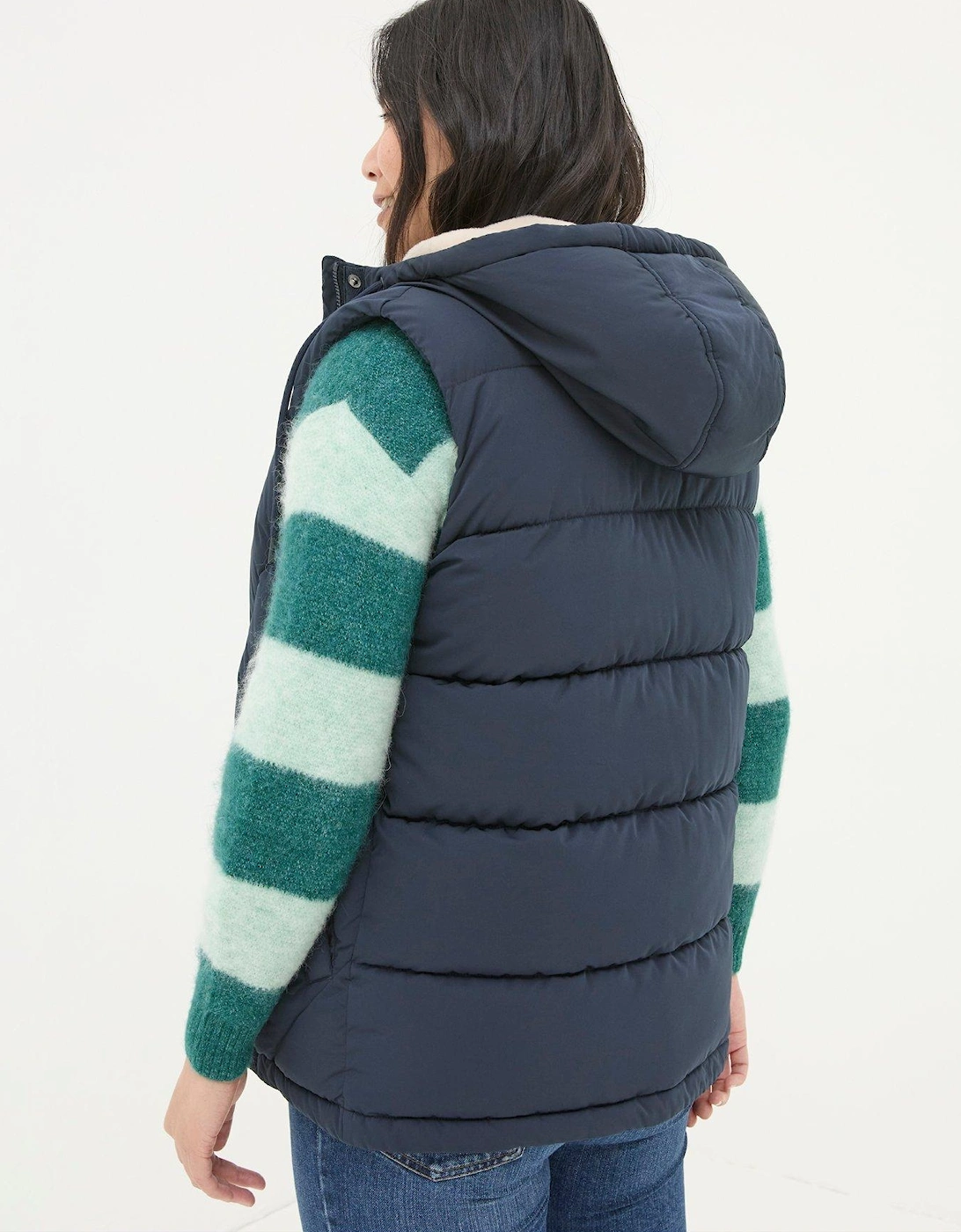 Gem Borg Lined Padded Gilet - Navy