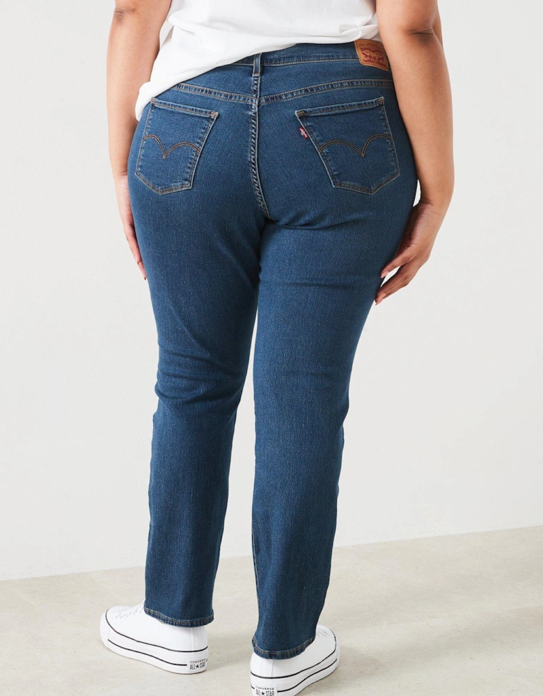 314T Shaping Straight Jeans (plus Size) - Zealous Blue Plus