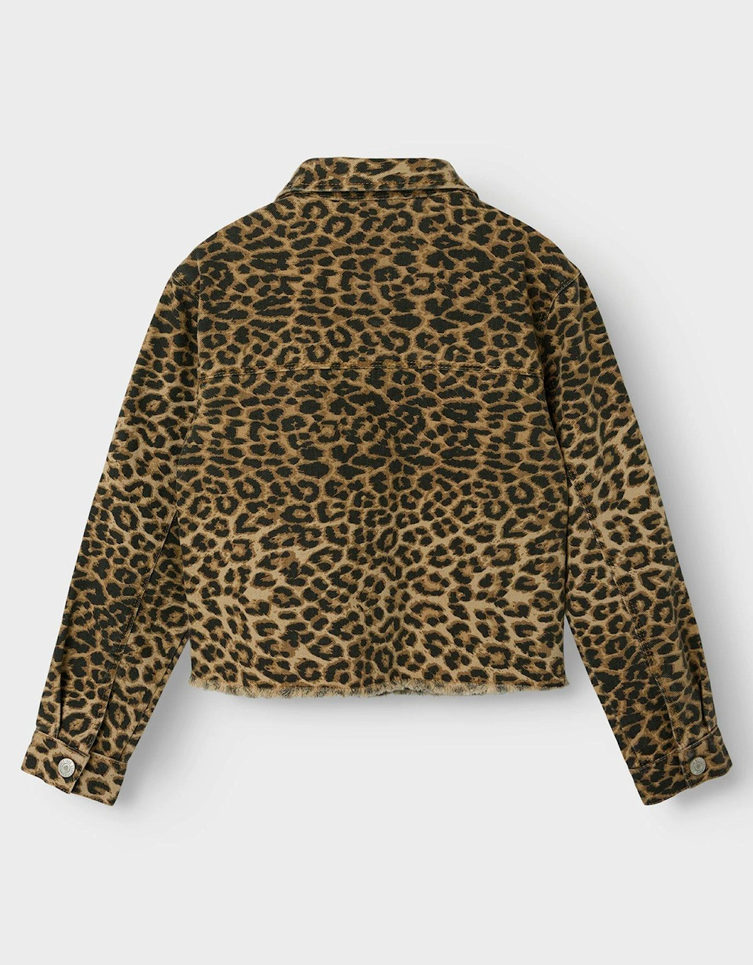 Girls Leopard Print Jacket - Silver Mink Leopard