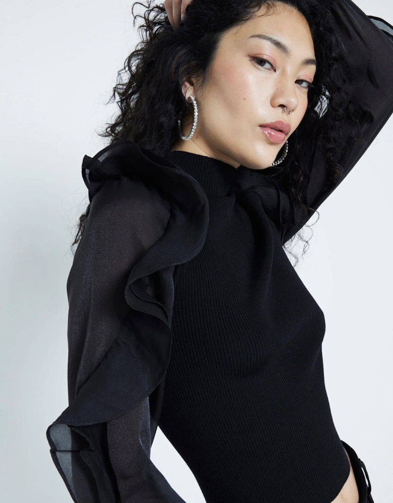 Fantasy Sleeve Top - Black