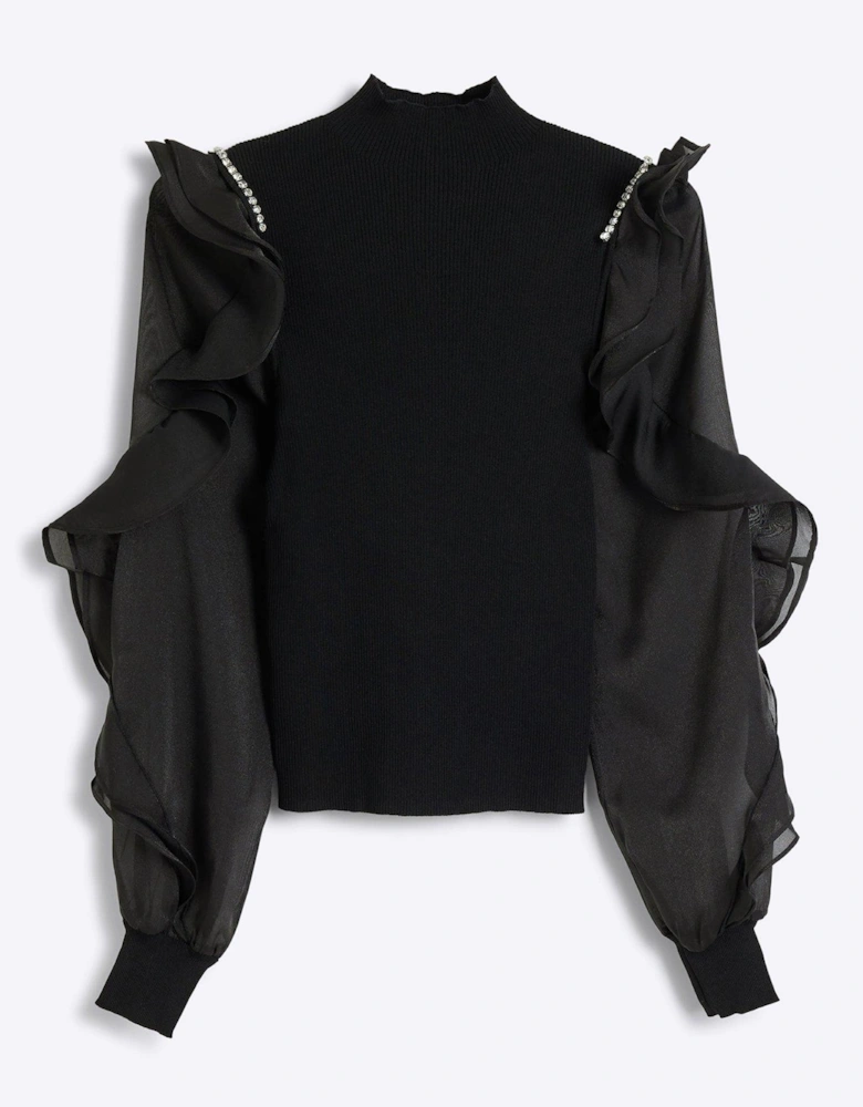 Fantasy Sleeve Top - Black