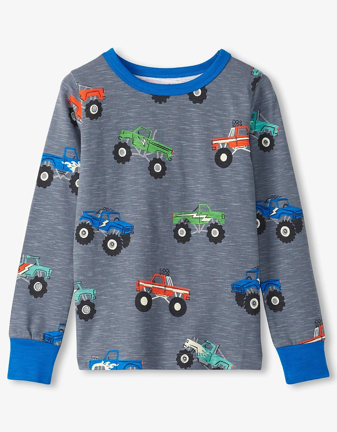 Boys Glow In The Dark Slub Jersey Pyjamas - Grey