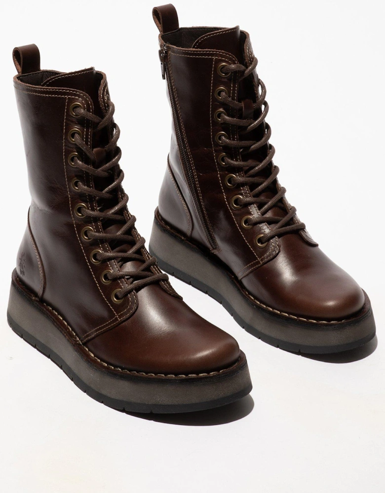 Rami043fly Lace Up Boot - Dark Brown