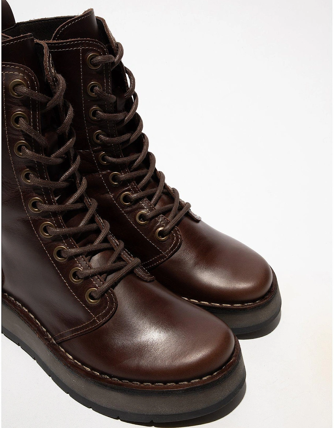 Rami043fly Lace Up Boot - Dark Brown