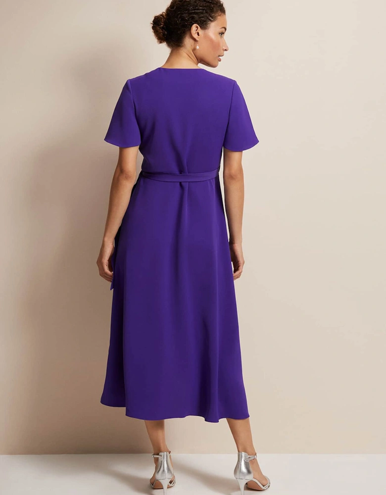 Julissa Ruffle Wrap Midi Dress