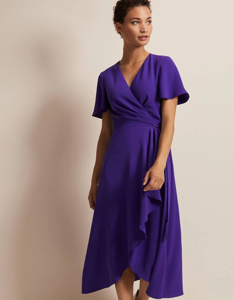 Julissa Ruffle Wrap Midi Dress