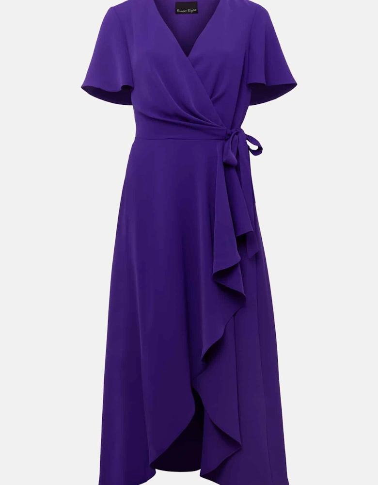 Julissa Ruffle Wrap Midi Dress