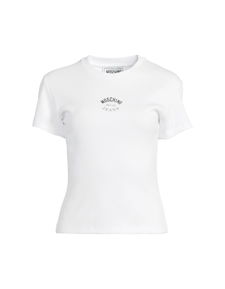 Baby Rib Logo T-Shirt - White