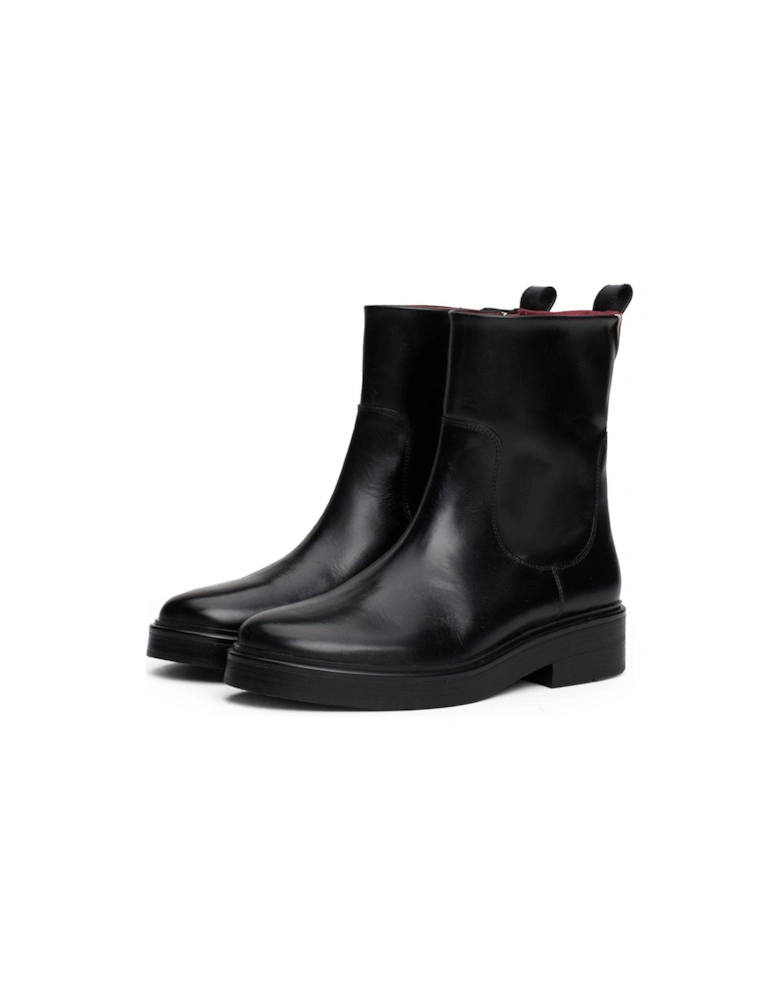 Leather Ankle Boots - Black