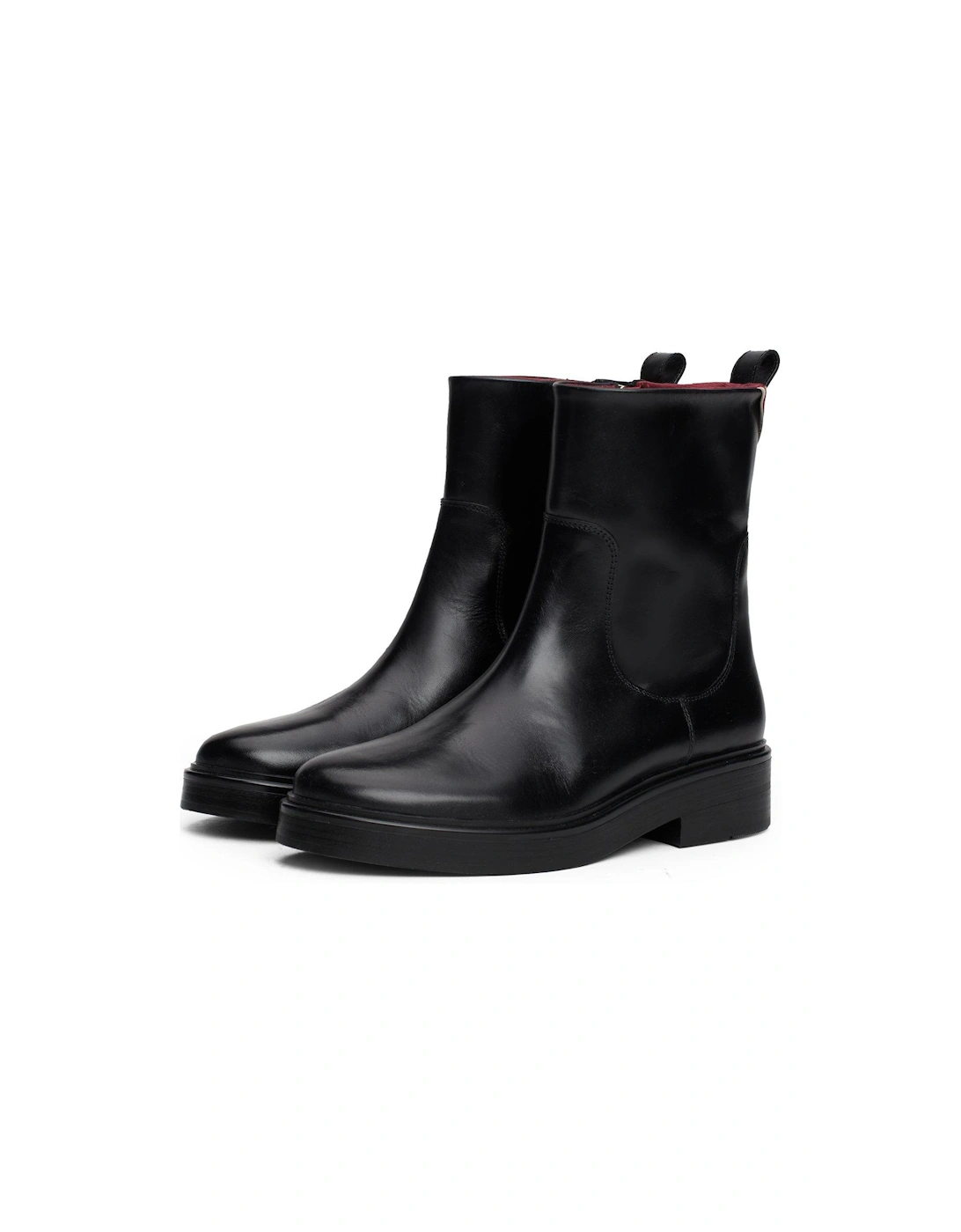 Leather Ankle Boots - Black