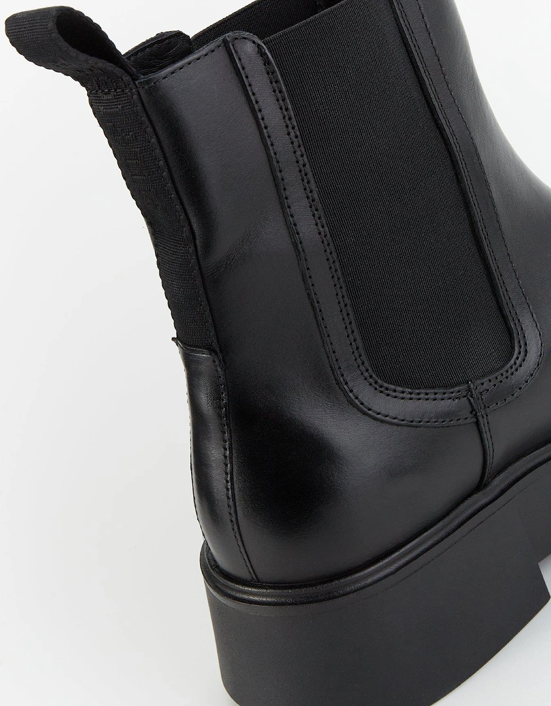 Leather Ankle Chelsea Boots - Black