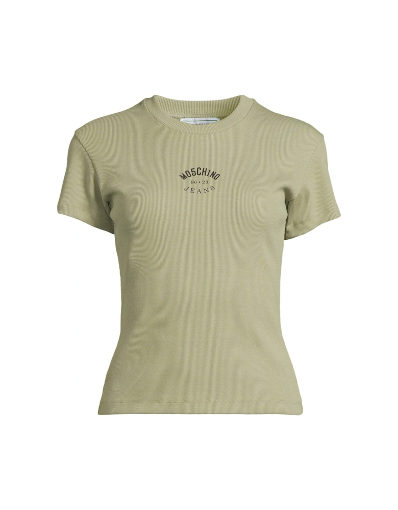 Baby Rib Logo Short Sleeve T-Shirt - Green