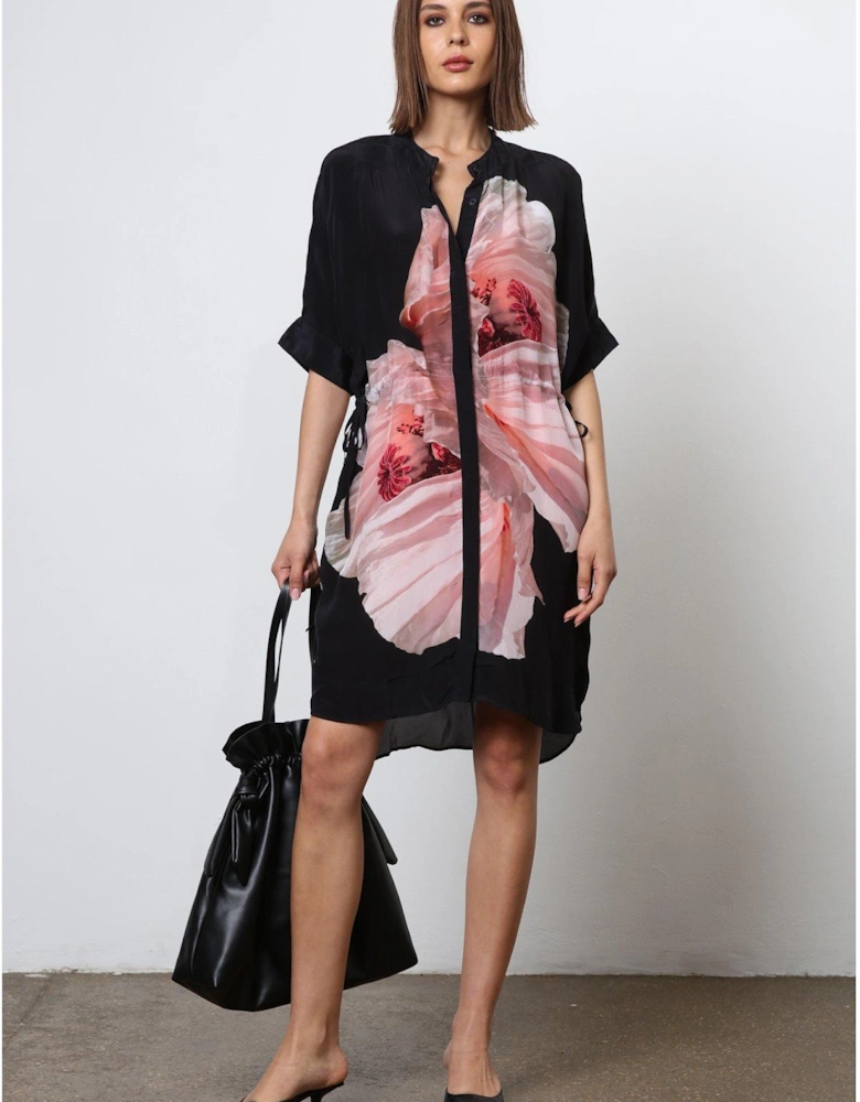 Tunic Shirt Dress - Pink