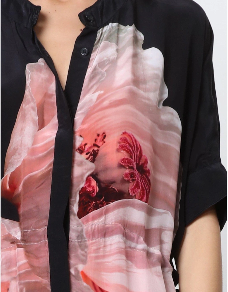 Tunic Shirt Dress - Pink