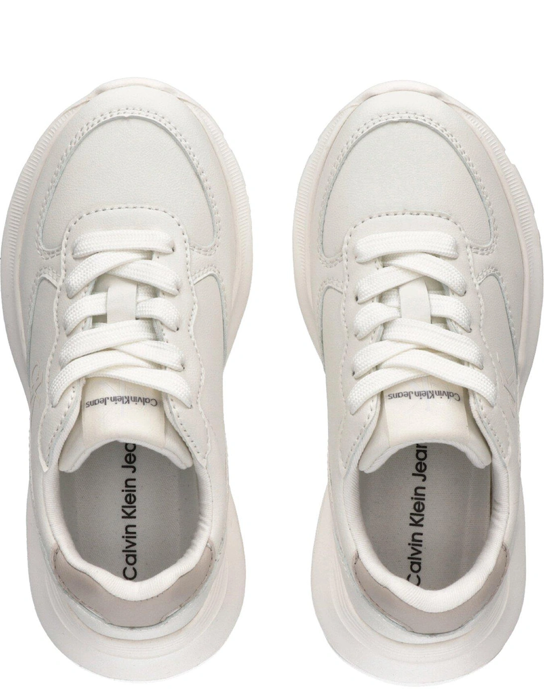 Girls Low Cut Lace-Up Sneakers - White