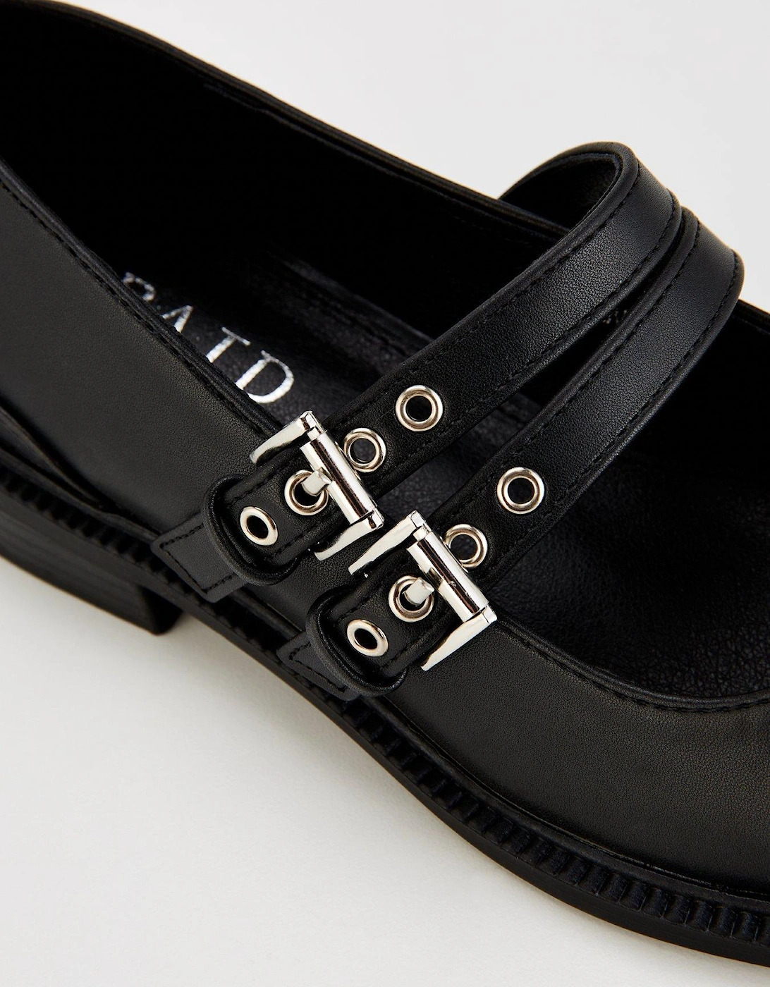 Bryanna Buckle Flat Shoe - Black