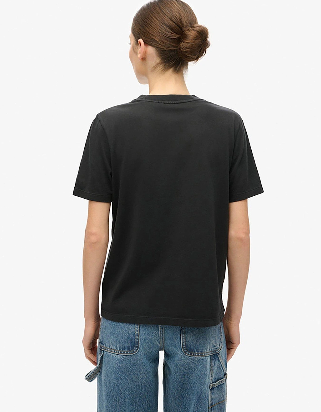 Metallic Venue Relaxed T-Shirt - Black