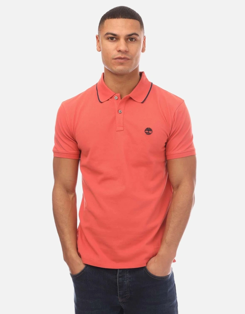 Millers River Printed Neck Polo Shirt