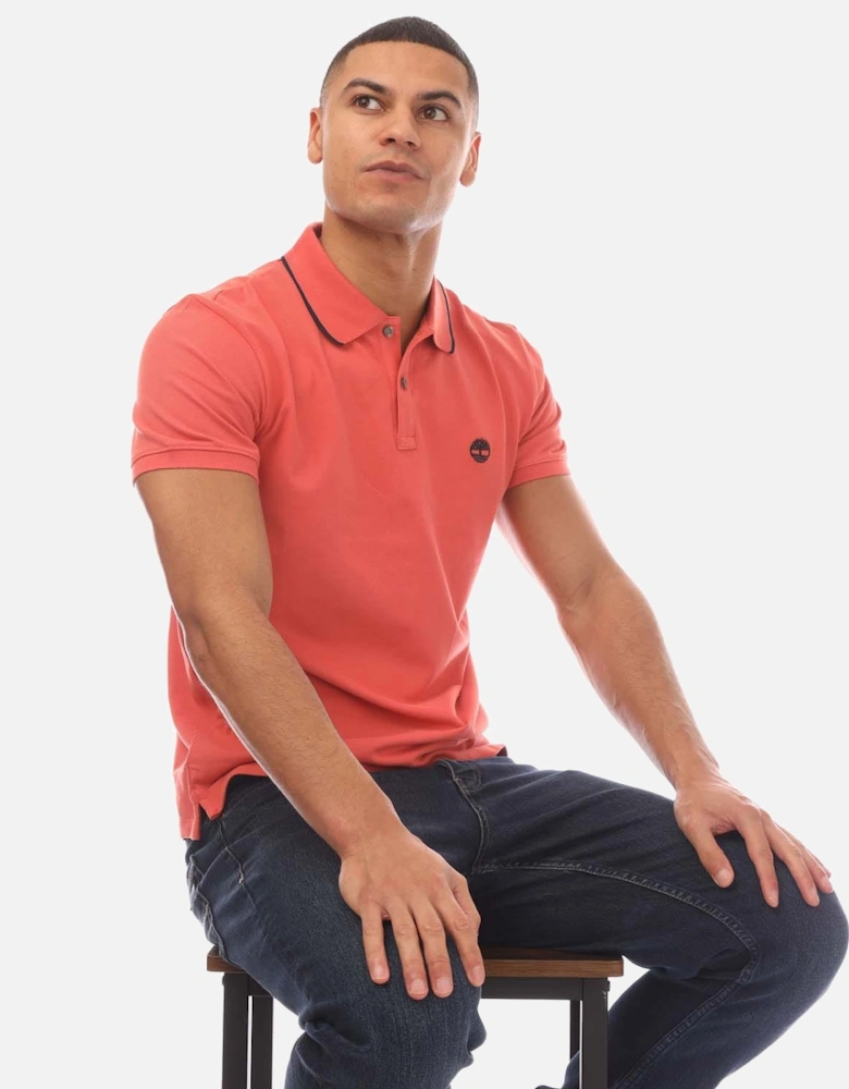 Millers River Printed Neck Polo Shirt