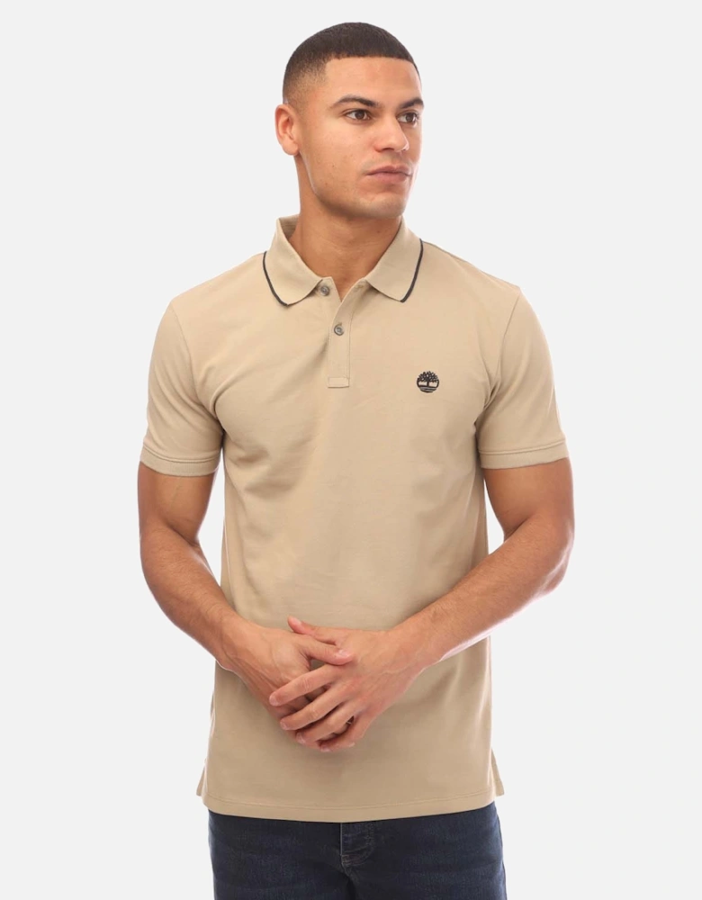 Millers River Printed Neck Polo Shirt