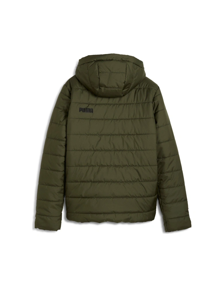 Boys Essentials Hooded Padded Jacket - Green