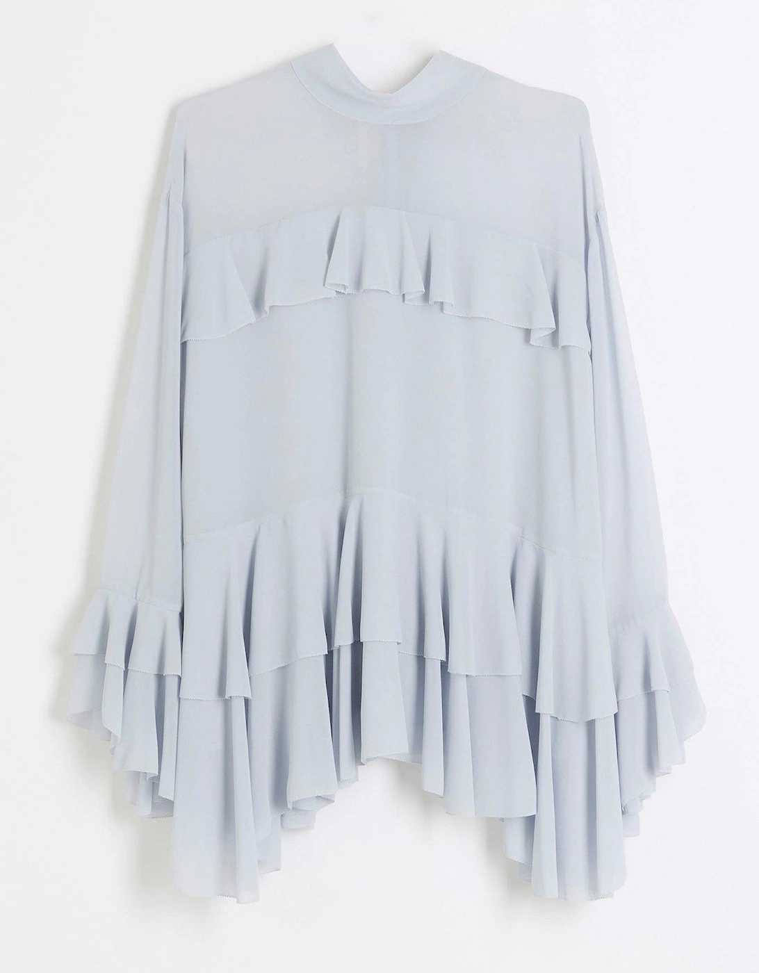 Ruffle Blouse - Blue