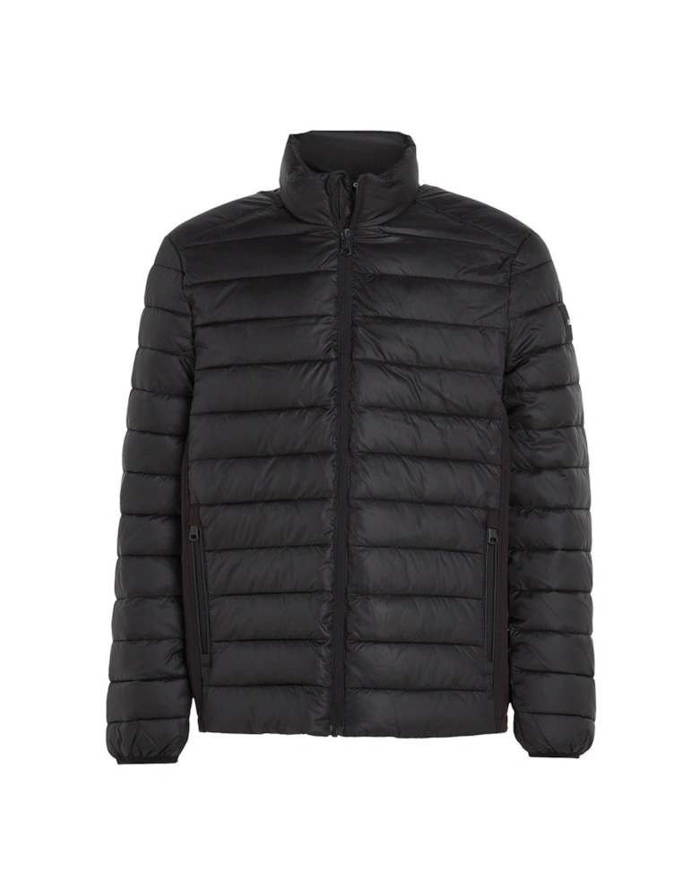 Side Logo Padded Jacket - Black