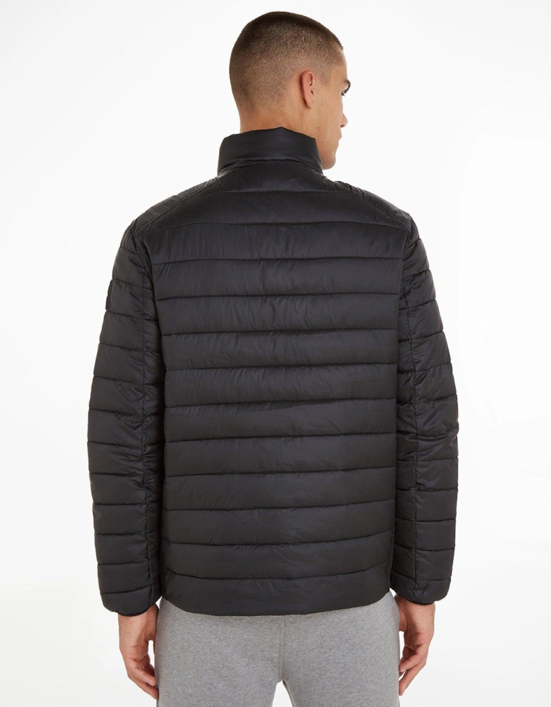 Side Logo Padded Jacket - Black