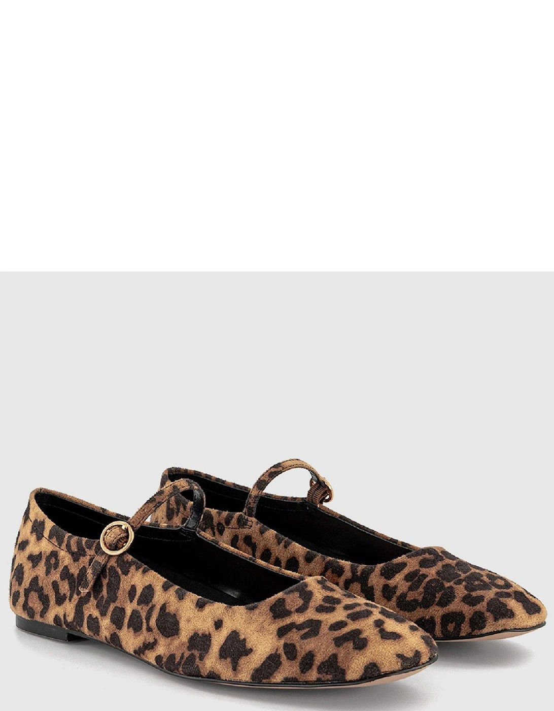 Frill Mary Jane Shoes - Leopard