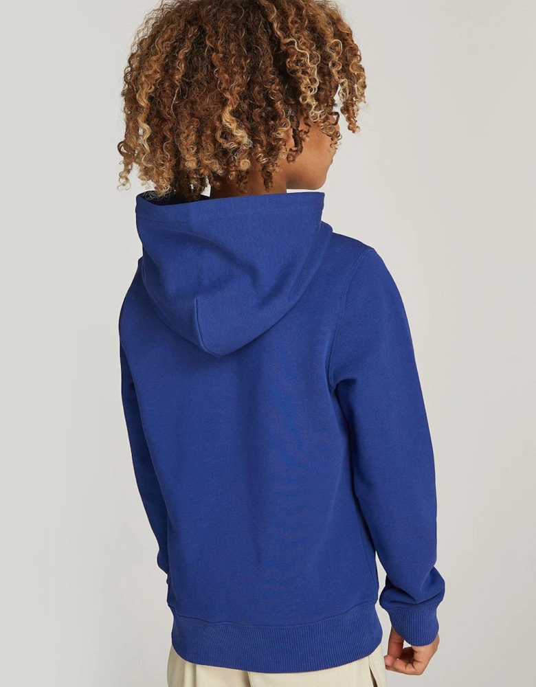 Kids Small Monogram Hoodie - Blue