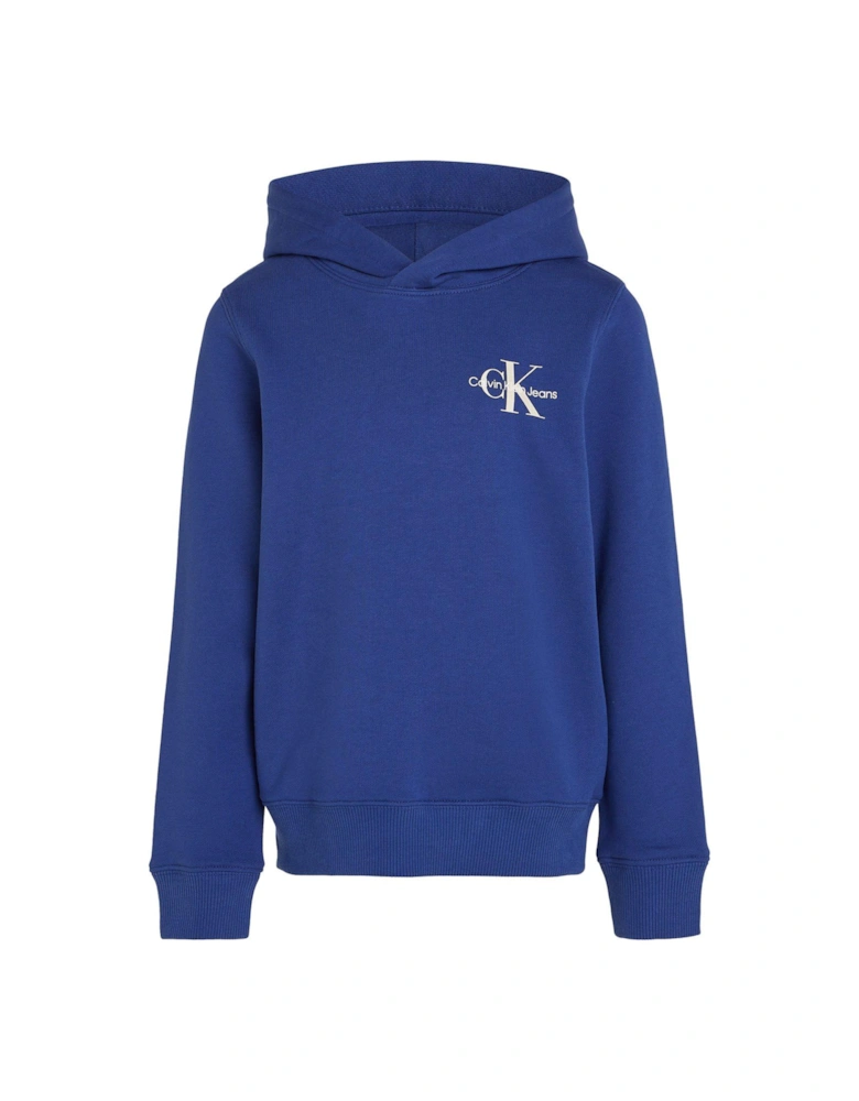 Kids Small Monogram Hoodie - Blue