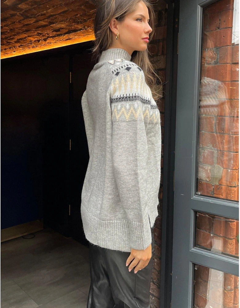 Fairisle Jumper - Grey