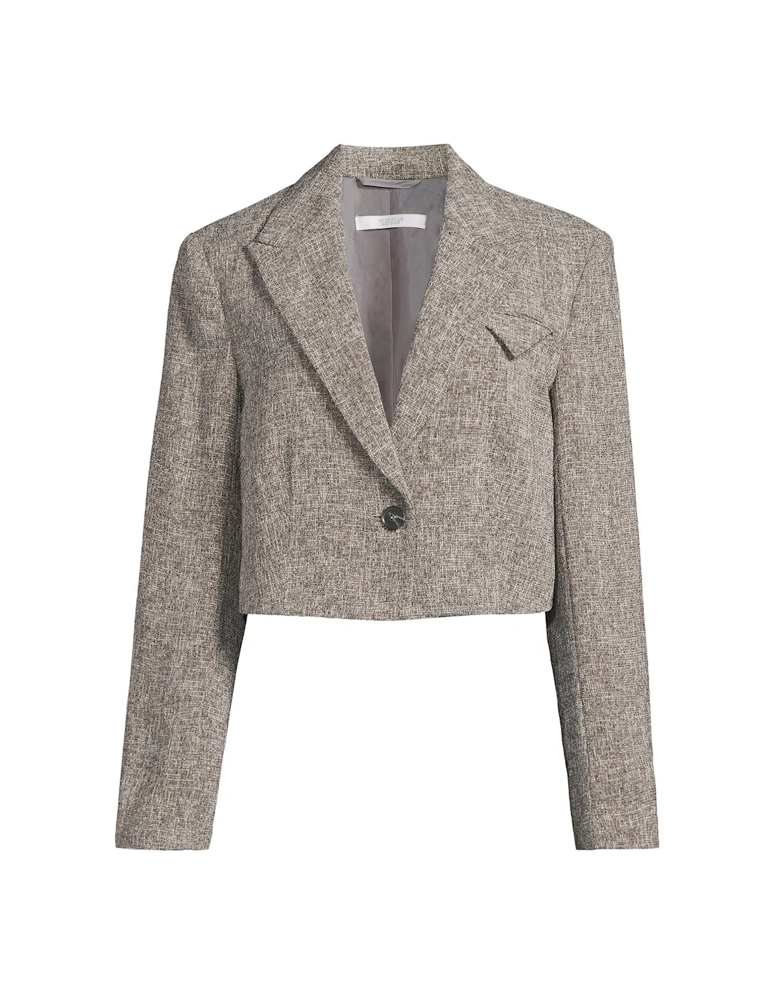 Co-Ord Textured Tailored Blazer - Grey