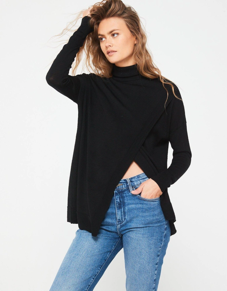 Bern Wrap Jumper - Black