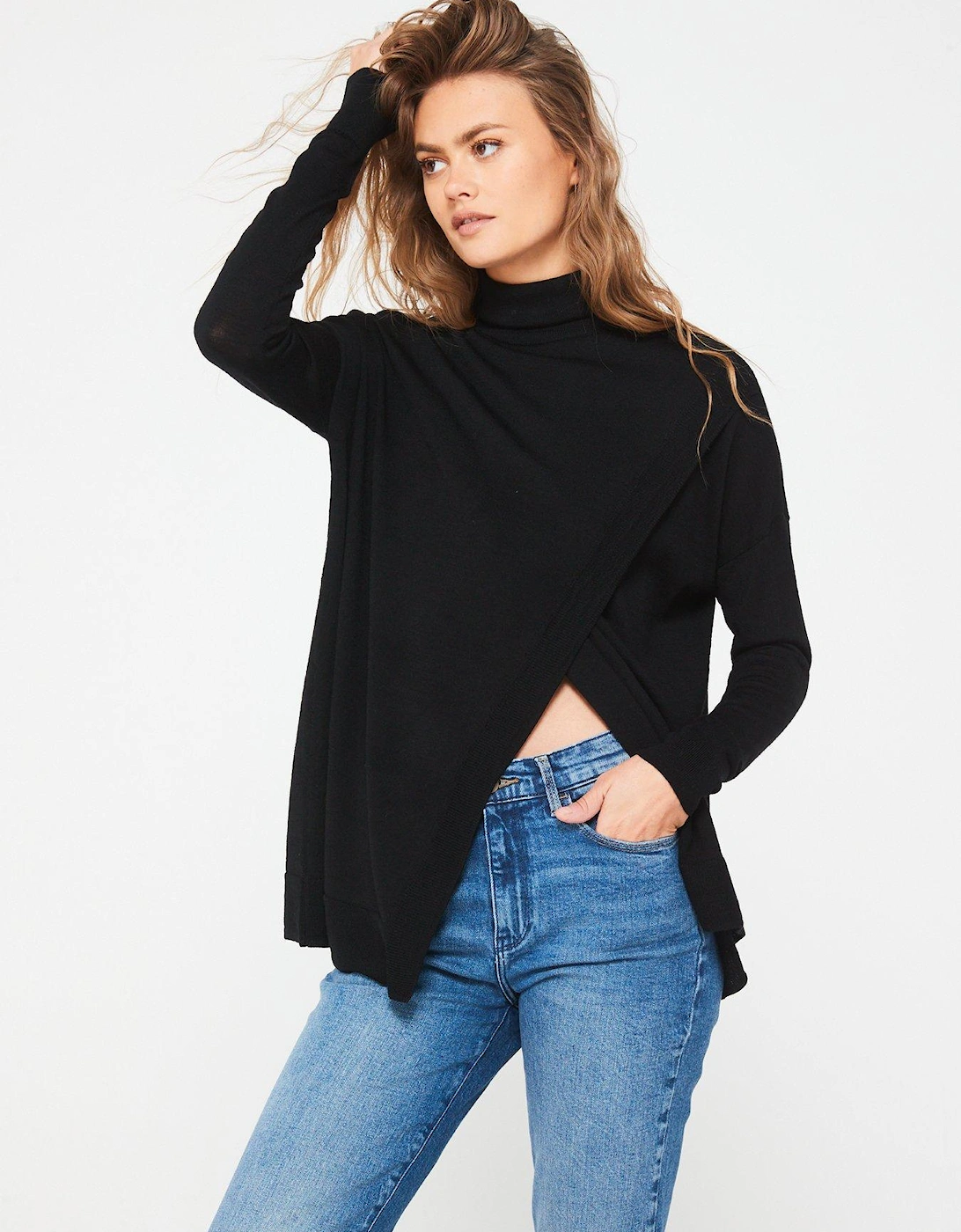 Bern Wrap Jumper - Black