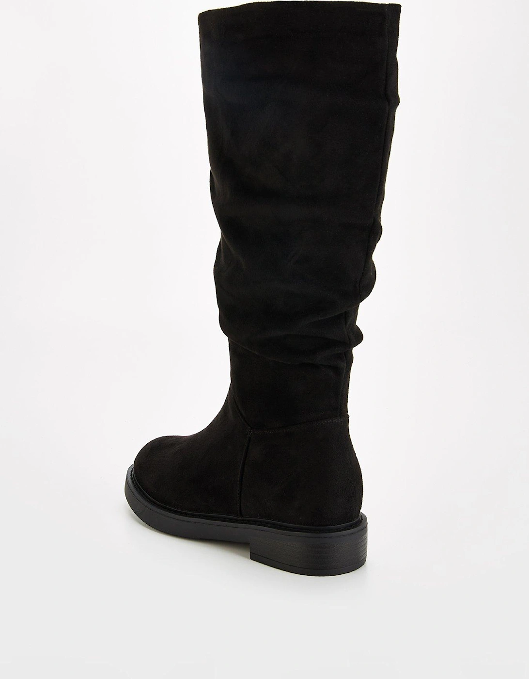 Extra Wide Fit Comfort Slouch Knee Boot with Wider Fitting Calf - Black