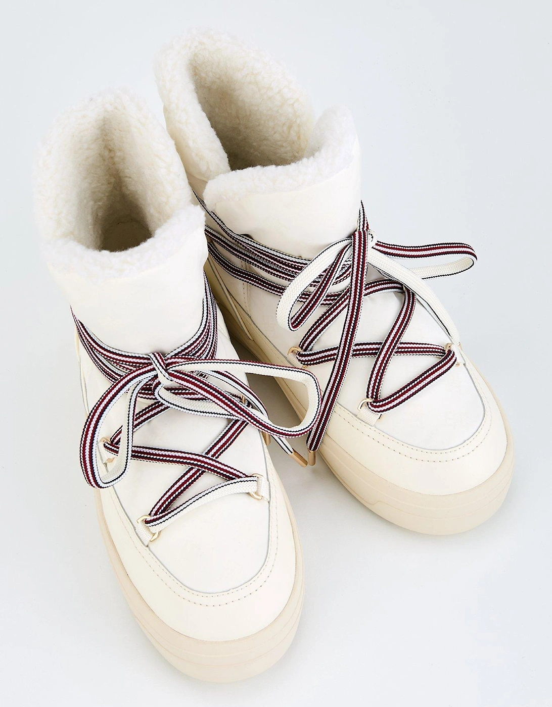 Monogram Faux Fur Snowboot - White