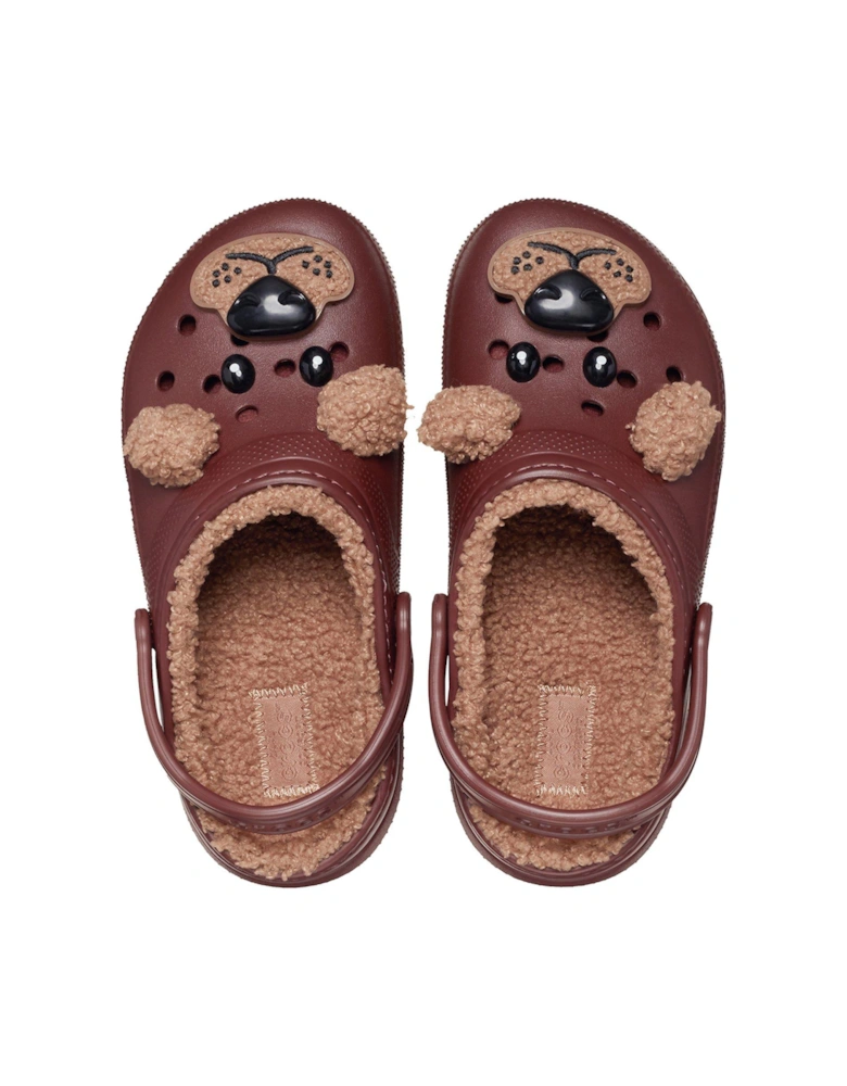 Kids Classic Lined Brown Bear Clog - Brown