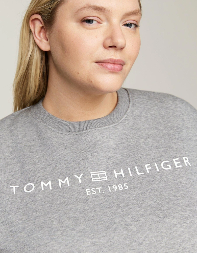 Plus Size Logo Sweatshirt - Grey